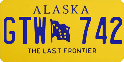 AK license plate GTW742