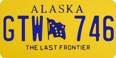 AK license plate GTW746