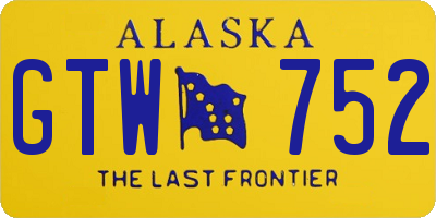 AK license plate GTW752