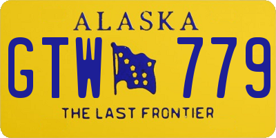 AK license plate GTW779