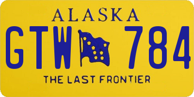 AK license plate GTW784