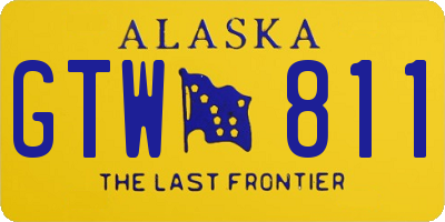 AK license plate GTW811