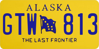 AK license plate GTW813