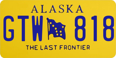 AK license plate GTW818