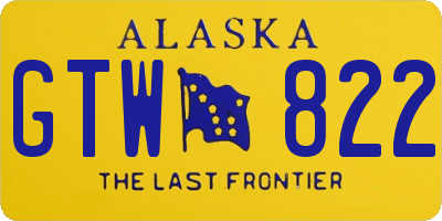 AK license plate GTW822