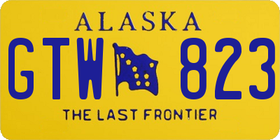 AK license plate GTW823