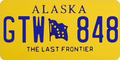 AK license plate GTW848