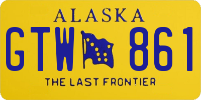 AK license plate GTW861