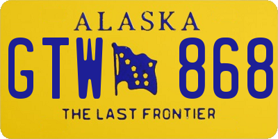 AK license plate GTW868