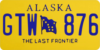 AK license plate GTW876