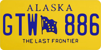 AK license plate GTW886