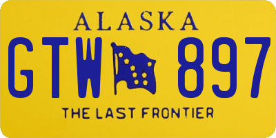 AK license plate GTW897