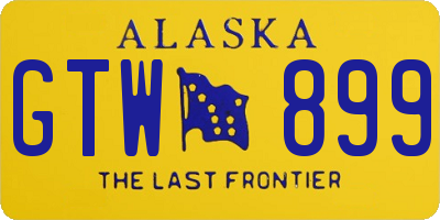 AK license plate GTW899