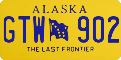 AK license plate GTW902
