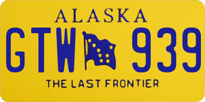 AK license plate GTW939