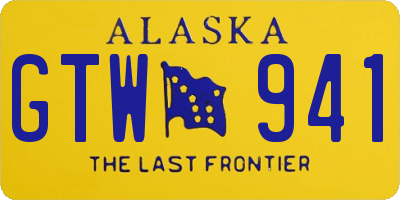 AK license plate GTW941