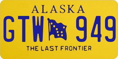 AK license plate GTW949