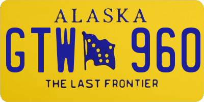 AK license plate GTW960