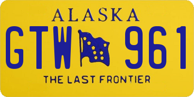 AK license plate GTW961