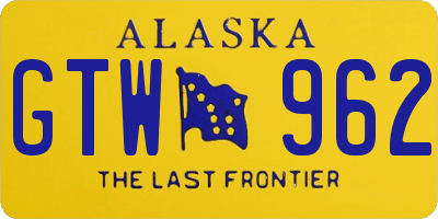 AK license plate GTW962