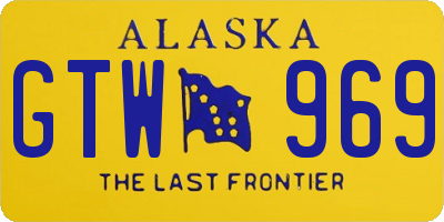 AK license plate GTW969