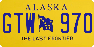 AK license plate GTW970