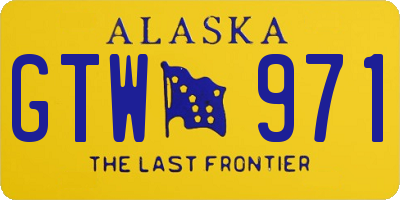 AK license plate GTW971