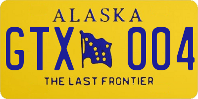 AK license plate GTX004