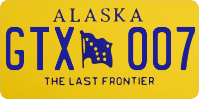 AK license plate GTX007