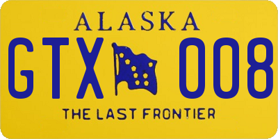 AK license plate GTX008