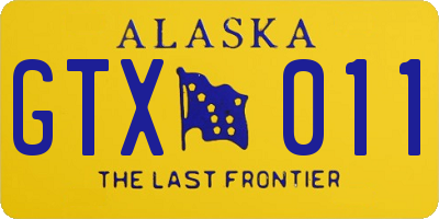 AK license plate GTX011