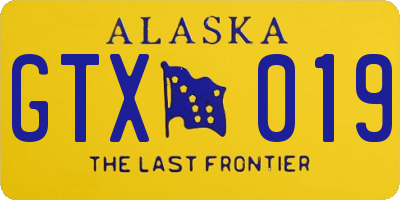 AK license plate GTX019