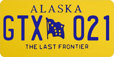 AK license plate GTX021