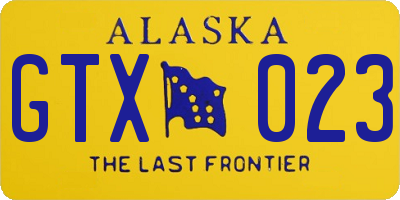 AK license plate GTX023