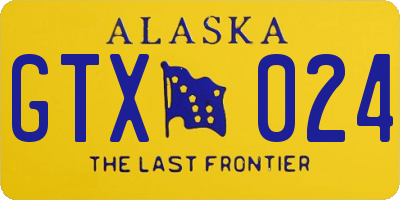 AK license plate GTX024