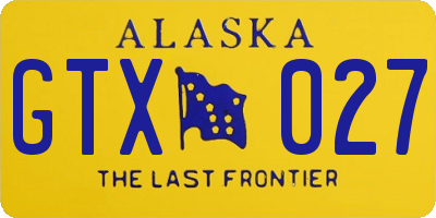 AK license plate GTX027