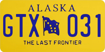 AK license plate GTX031