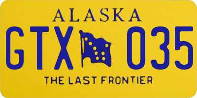 AK license plate GTX035