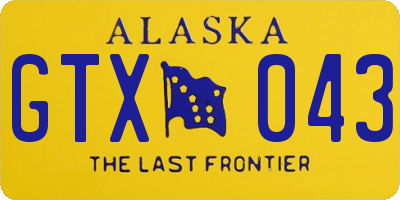 AK license plate GTX043