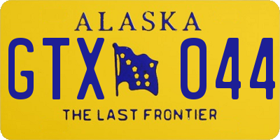 AK license plate GTX044