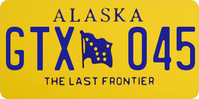AK license plate GTX045