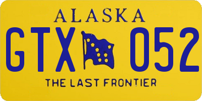 AK license plate GTX052