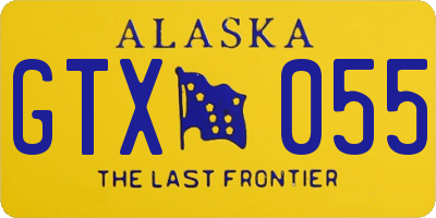 AK license plate GTX055