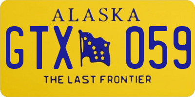 AK license plate GTX059
