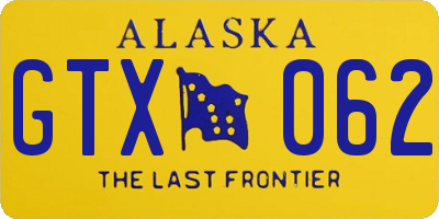 AK license plate GTX062