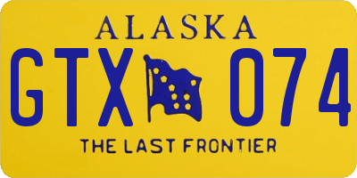 AK license plate GTX074