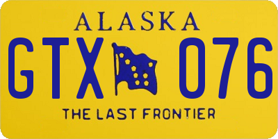 AK license plate GTX076
