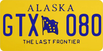 AK license plate GTX080
