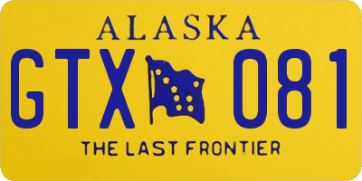AK license plate GTX081