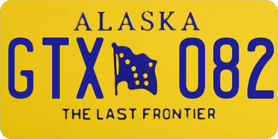 AK license plate GTX082